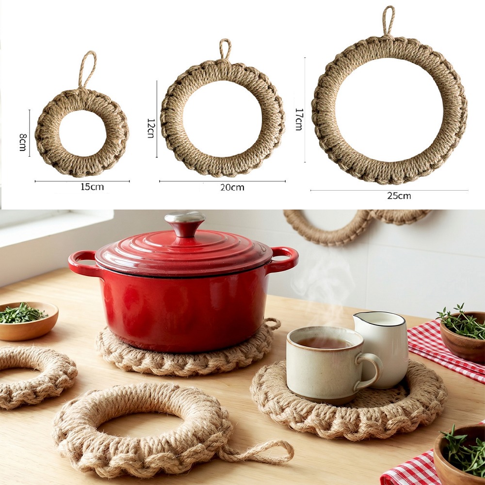 Cast Iron Tetsubin - قطعتان من حاملات الأواني المنسوجة من