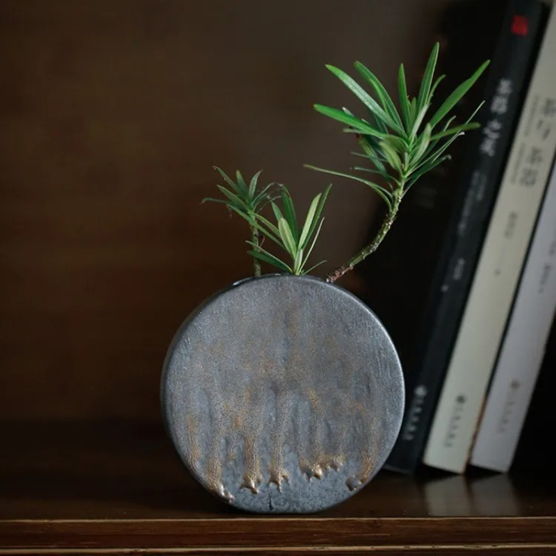 Ikebana Vase Kenzan - مجردة ايكيبانا السيراميك المزهريات حفل ديكور