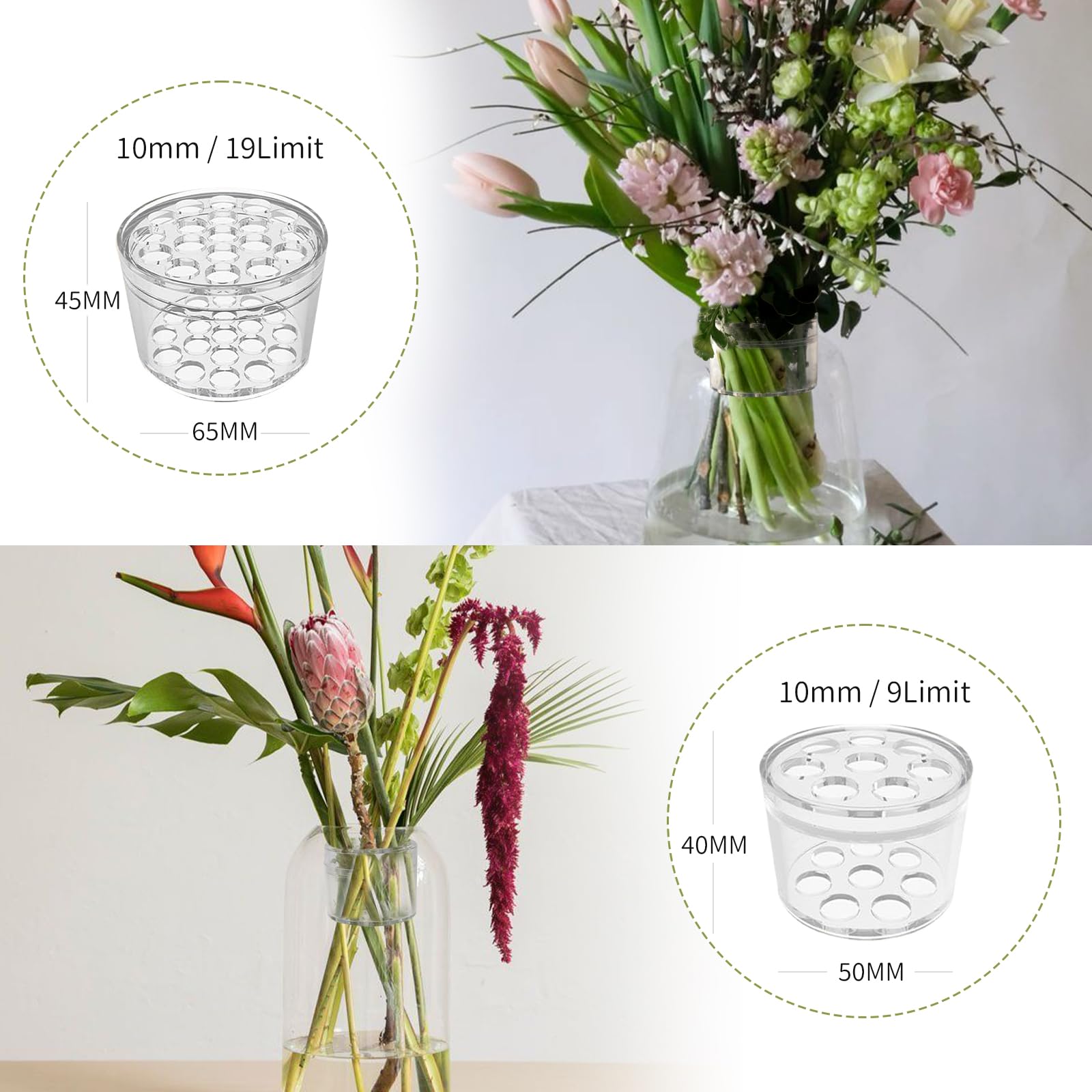 حامل سيقان زهور حلزوني جديد، ش - مراجعة Ikebana Vase Kenzan وسعره